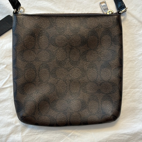 Brown and Black Coach Crossbody Bag with Adjustable Strap - Picture 7 of 10